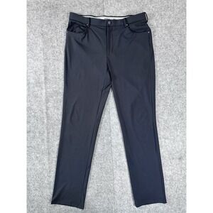 Johnnie O Momentum Stretch Pants Men's 36x34 Navy Blue Golf Performance New